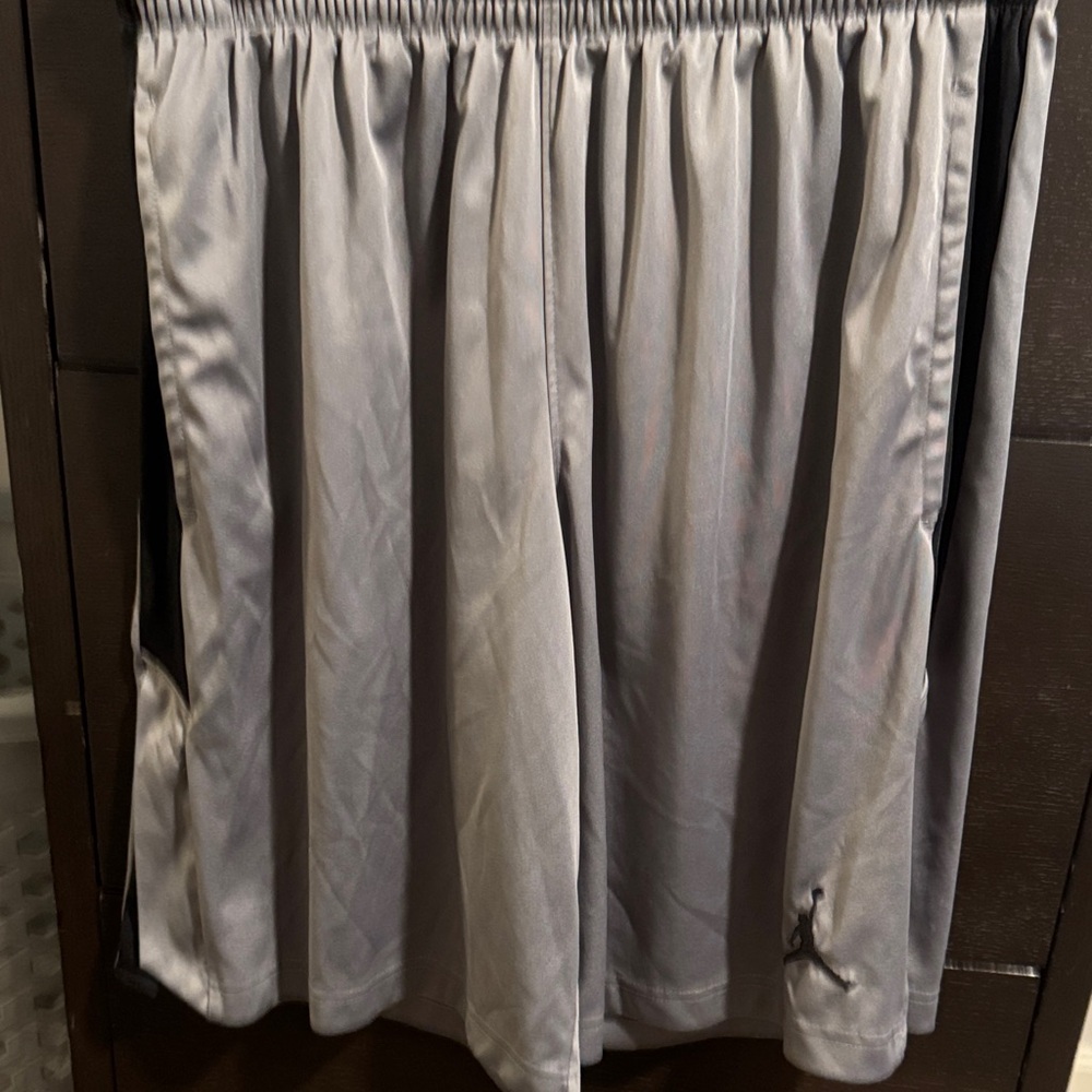 Jordan Gray and Black Athletic Shorts